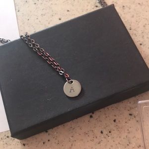 Single letter custom initial necklace or bracelet